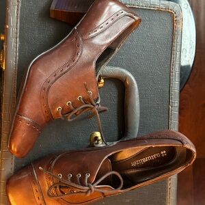 NWOT Naturalizer Women's Vintage Lace-Up Brown Oxford Heels - Size 6.5
